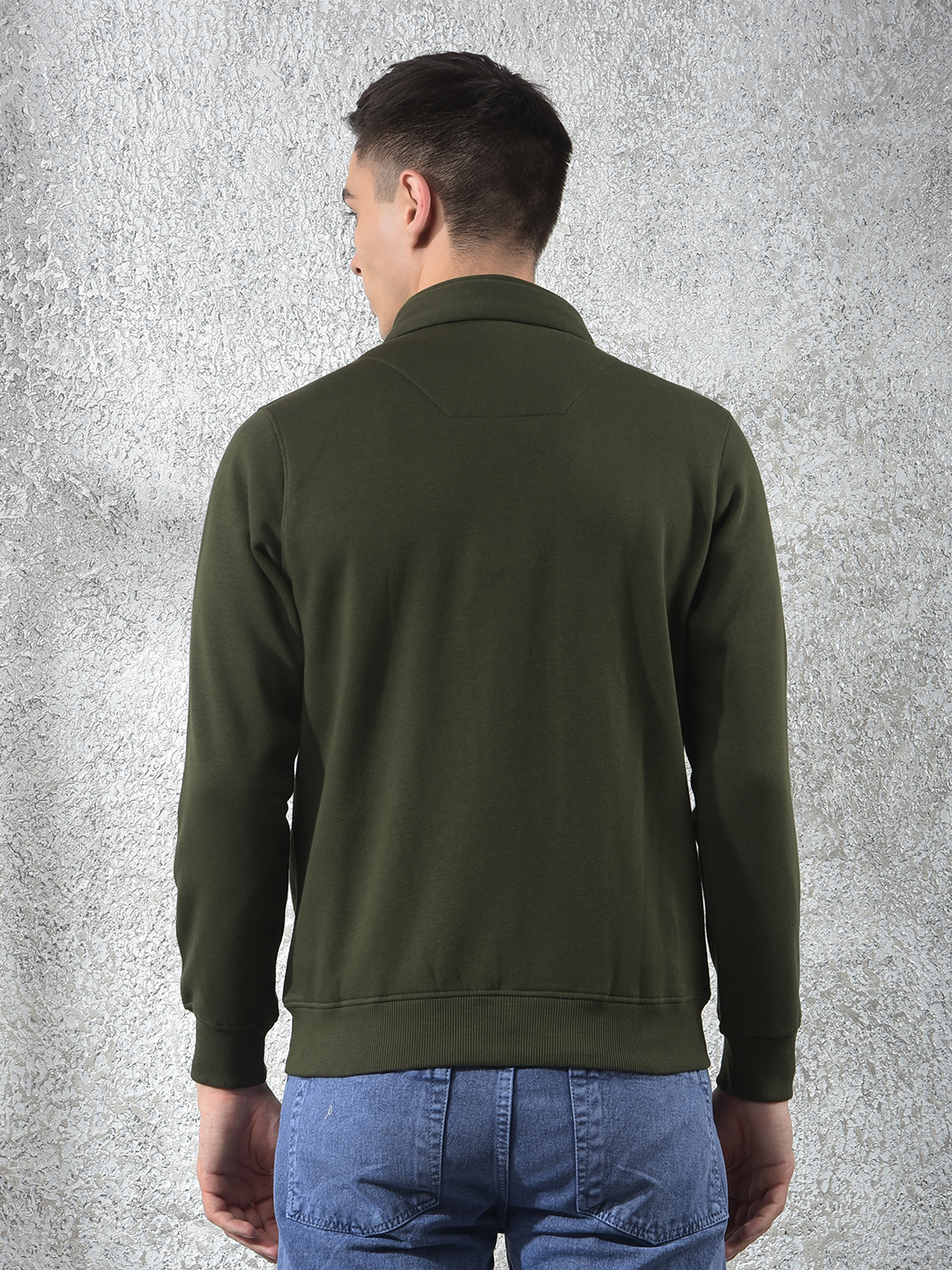 Numero Uno Men Solid Black Front Open Zipper Sweatshirt